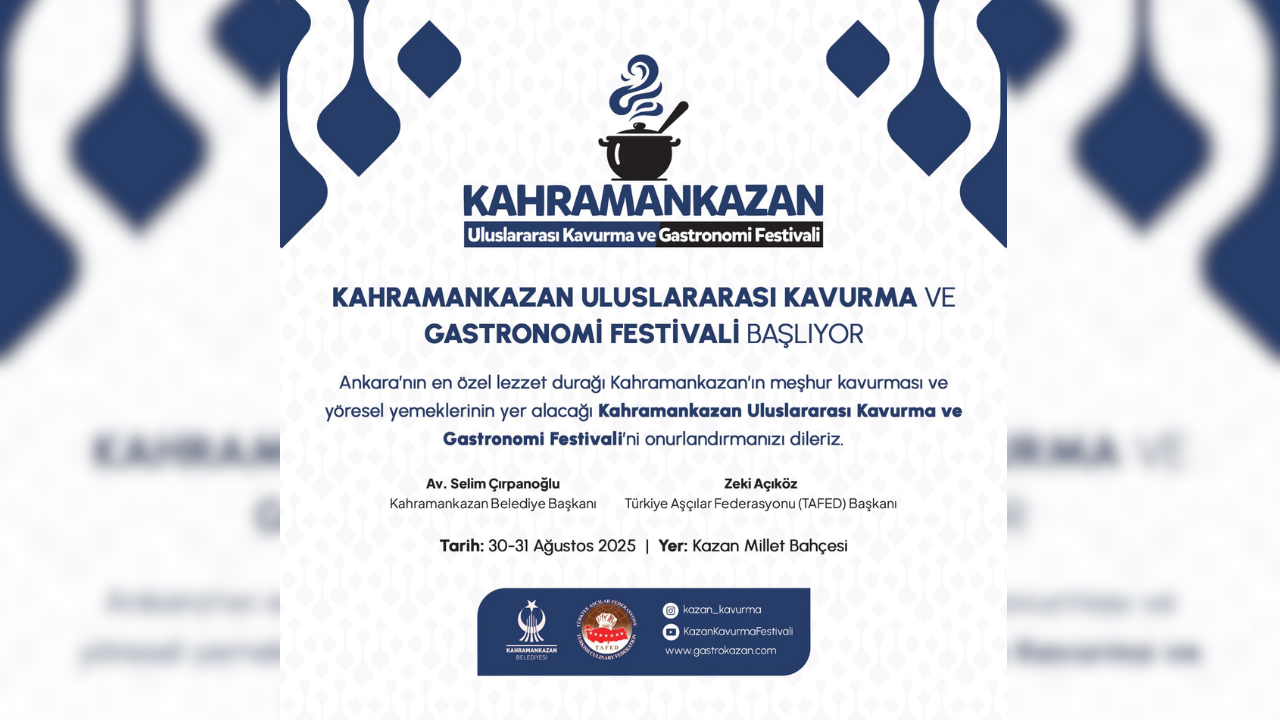 Ankara'da merakla beklenen Kavurma ve Gastronomi Festivali ne zaman?