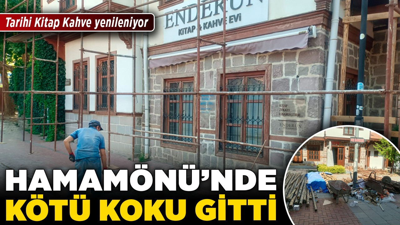 Hamamönü’nde kötü koku gitti, tarihi Kitap Kahve yenileniyor