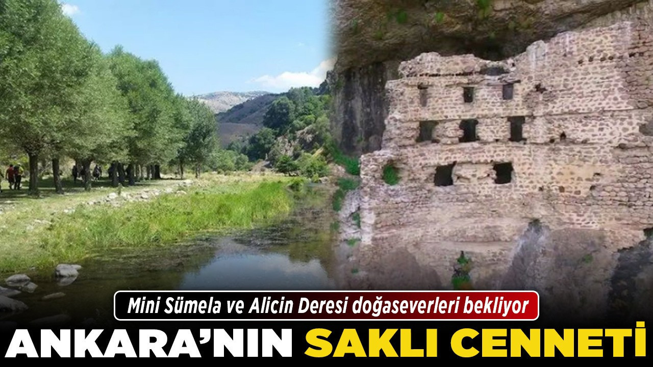 Ankara'nın saklı cenneti! Mini Sümela ve Alicin Deresi doğaseverleri bekliyor