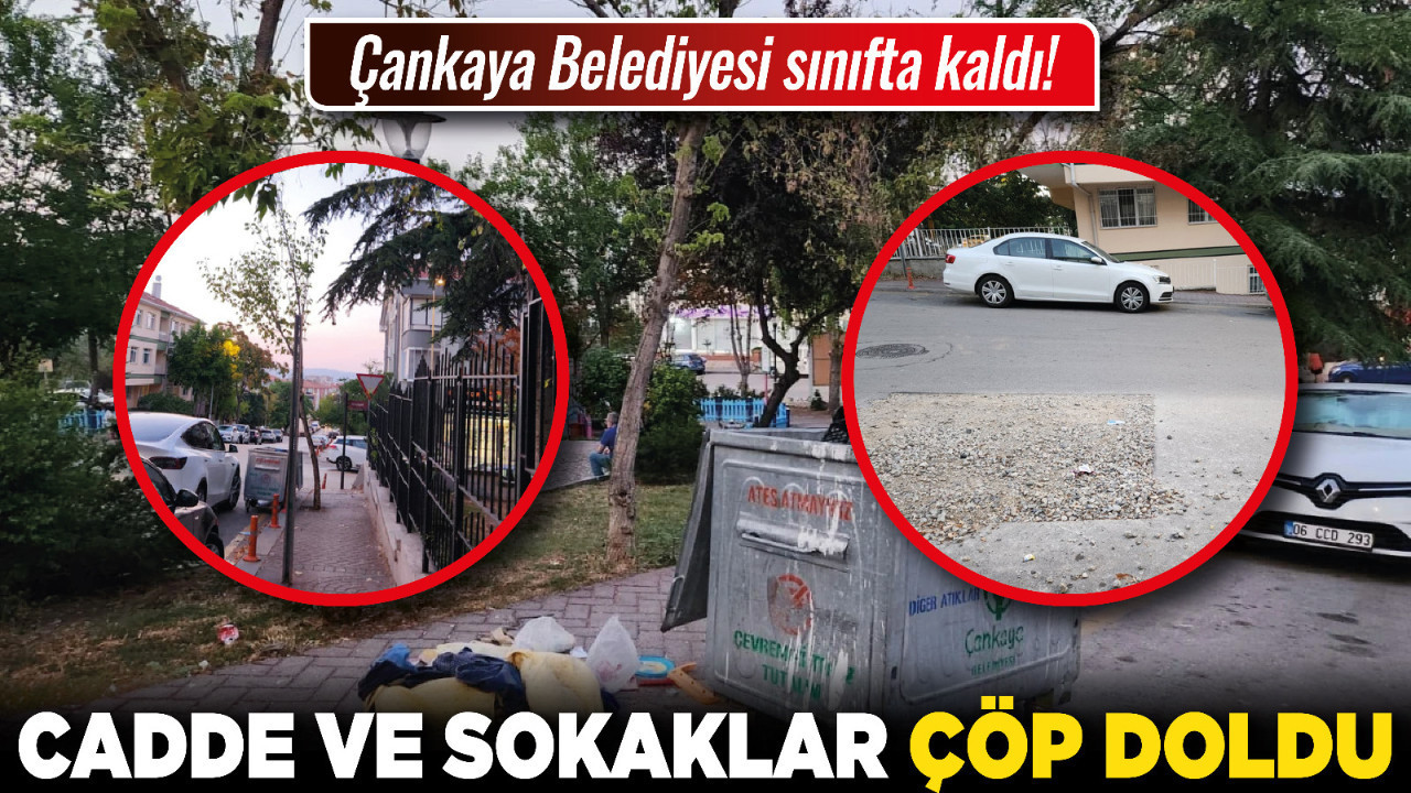 Çankaya Belediyesi sınıfta kaldı! Cadde ve sokaklar çöp doldu