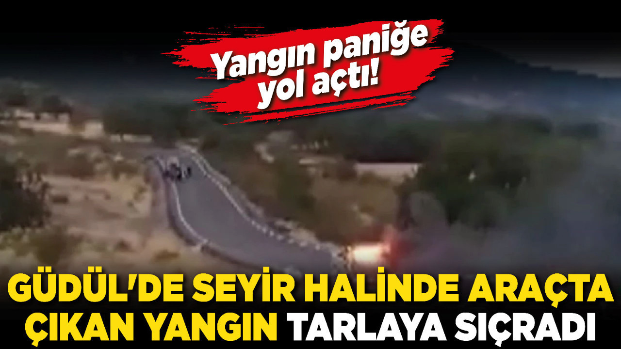 Güdül'de seyir halinde araçta çıkan yangın tarlaya sıçradı! Yangın paniğe yol açtı!