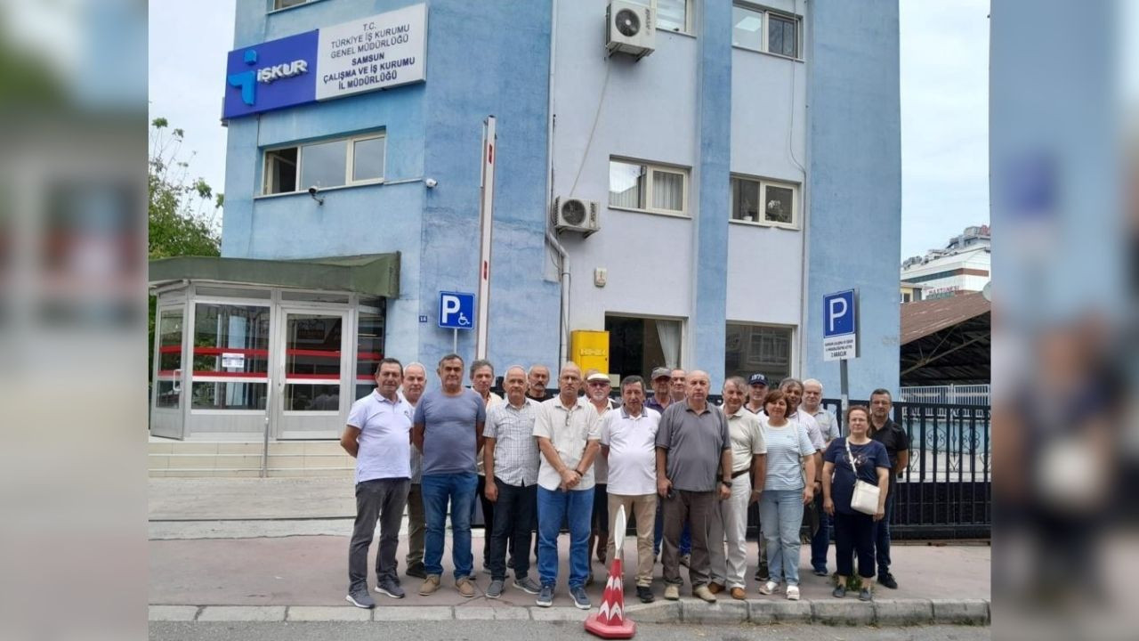 Emekli Astsubaylar Samsun'da İŞKUR’a toplu başvuruda bulundu