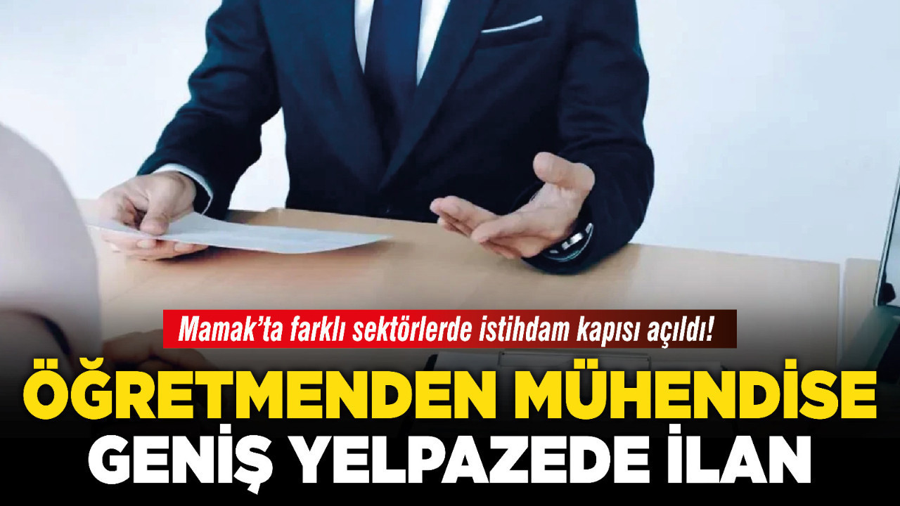 Mamak’ta farklı sektörlerde istihdam kapısı açıldı! Öğretmenden mühendise geniş yelpazede ilan