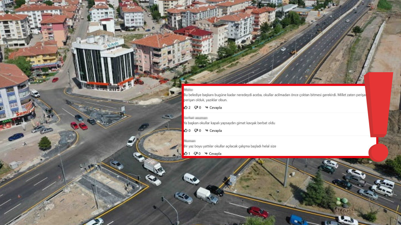 Okullar açıldı, yol kapandı! ABB'nin çalışmasına Yenikent’te tepki çığ gibi