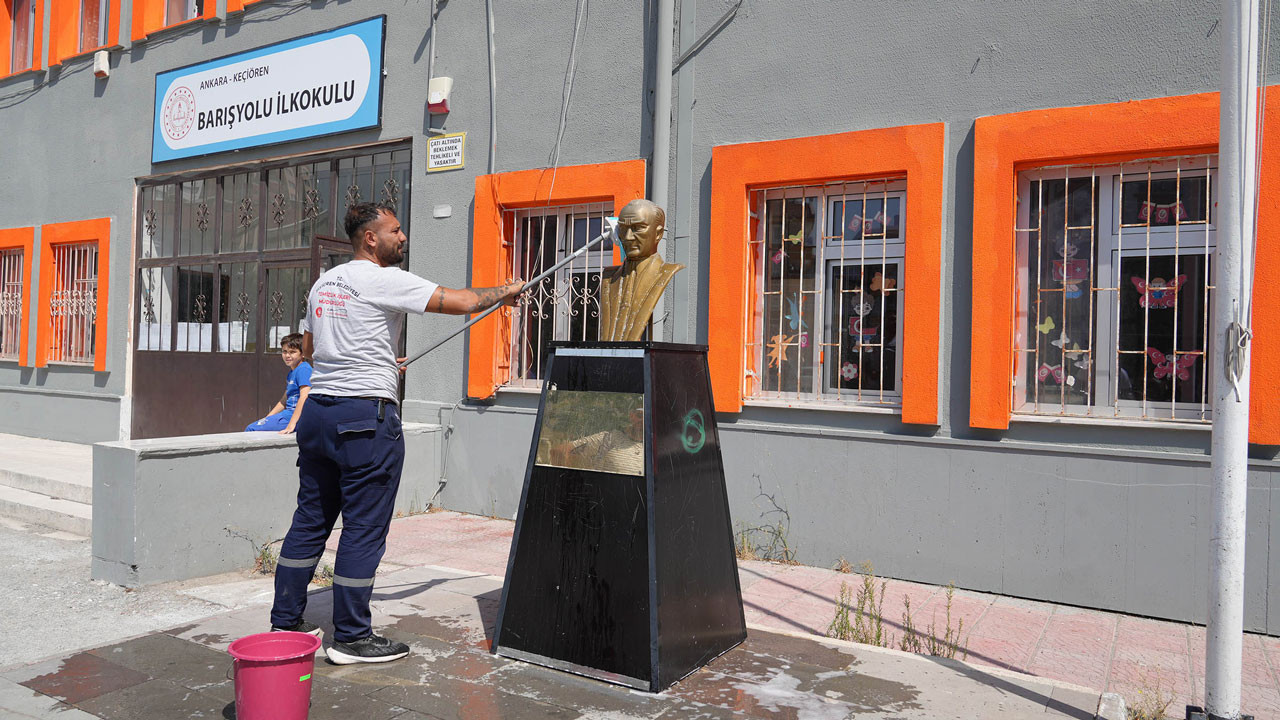 Keçiören’de okullara temizlik ve çevre düzenlemesi seferberliği