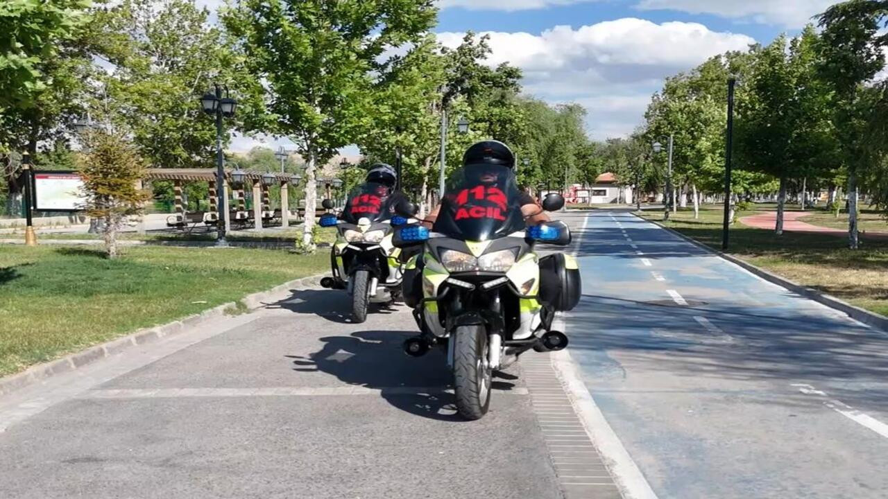 Kırıkkale’de 112 motosiklet ambulans ekipleri her an tetikte