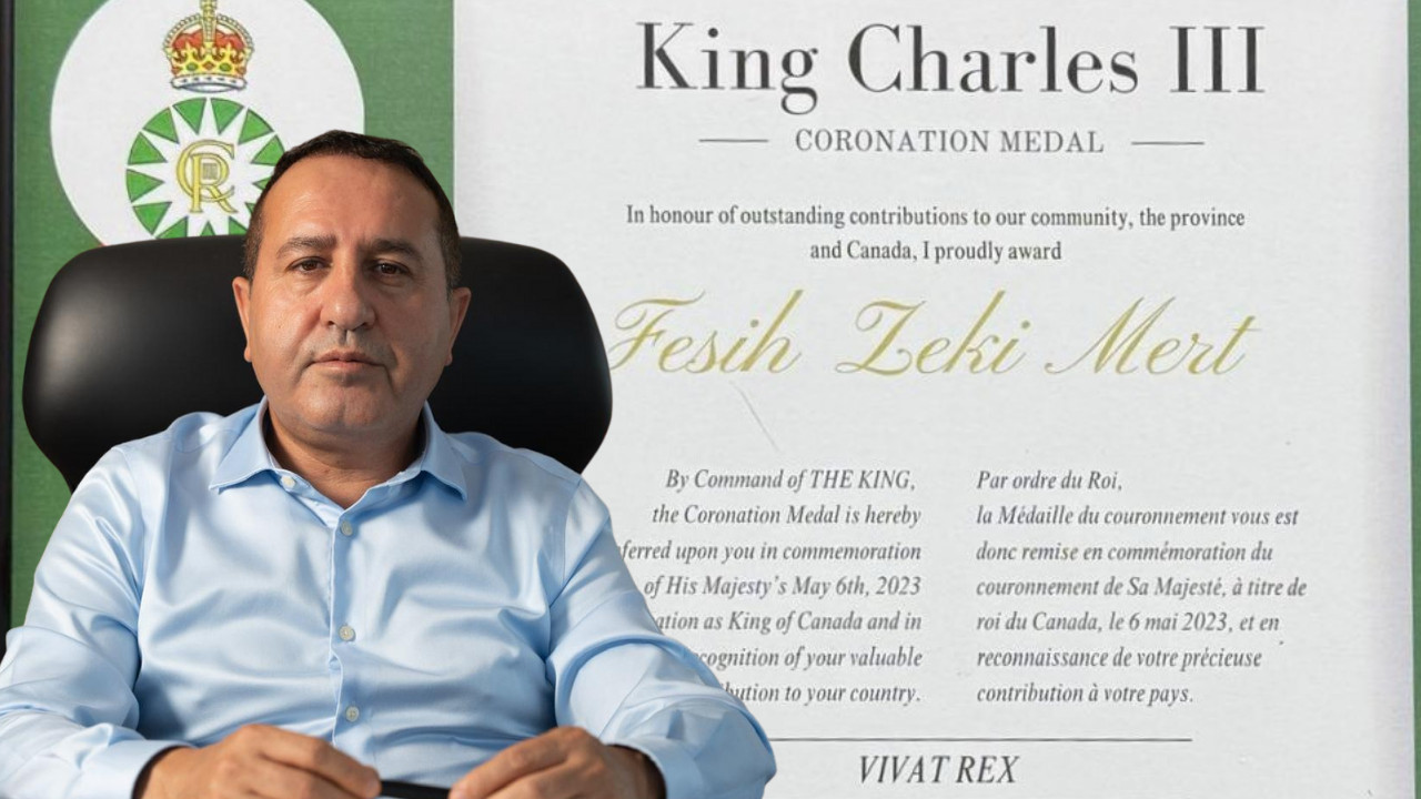 Fesih Zeki Mert’e Kanada’dan büyük onur! Kral III. Charles Nişanı ile dünyada ses getirdi
