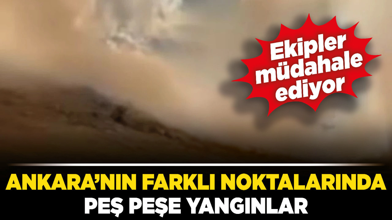 Ankara’nın farklı noktalarında peş peşe yangınlar! Ekipler müdahale ediyor
