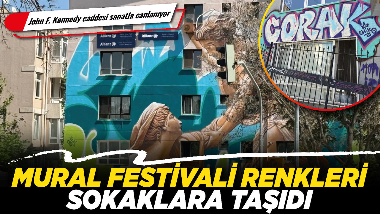 John F. Kennedy caddesi sanatla canlanıyor: Mural Festivali renkleri sokaklara taşıdı