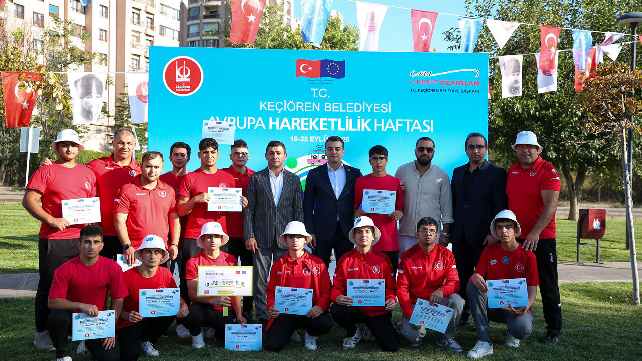 Keçiören'de bisiklet defilesi ve sokak oyunlarıyla Avrupa Hareketlilik Haftası coşkusu