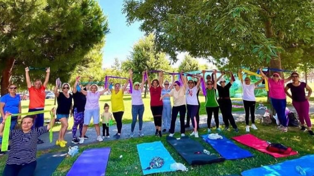 Elmadağ’da kadınlara özel enerji dolu açık hava egzersizi!