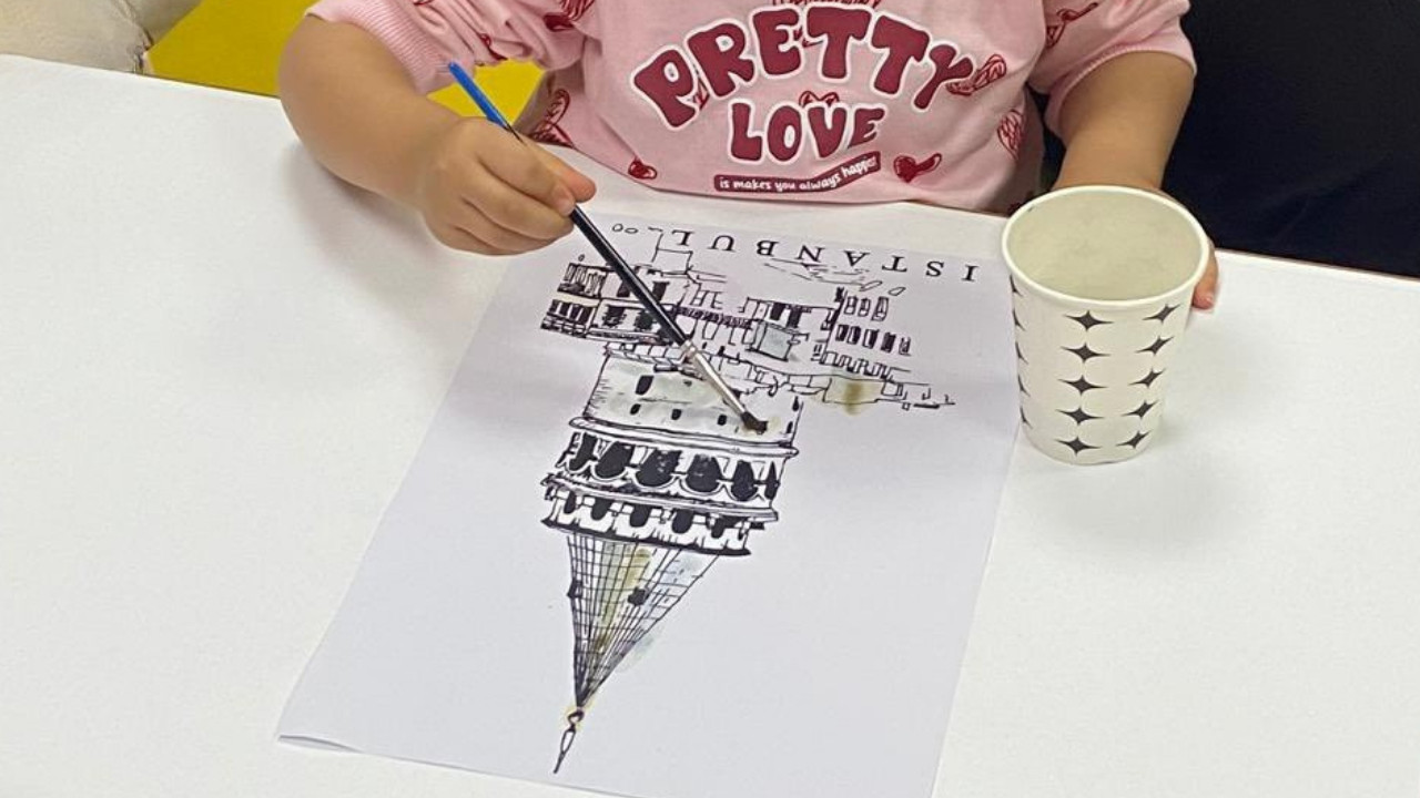 Minik ellerden kahve kokulu sanat! Akyurt’ta çocuklara unutulmaz etkinlik