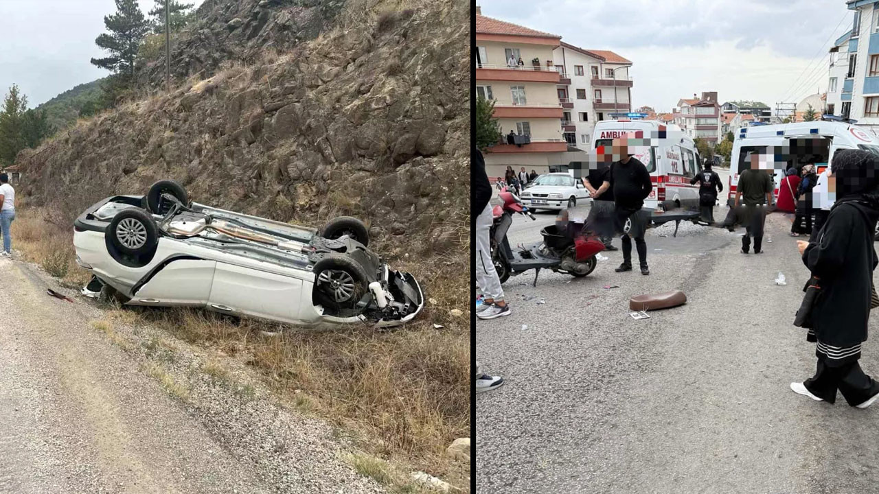 Ankara'da iki farklı lokasyon iki farklı yaralanmalı kaza