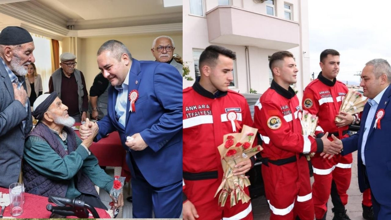 Keçiören’de itfaiyecilerden huzurevi ziyareti