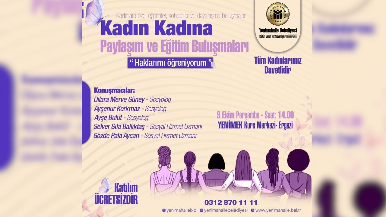 Yenimahalle’de kadınlara özel eğitim ve sohbet fırsatı