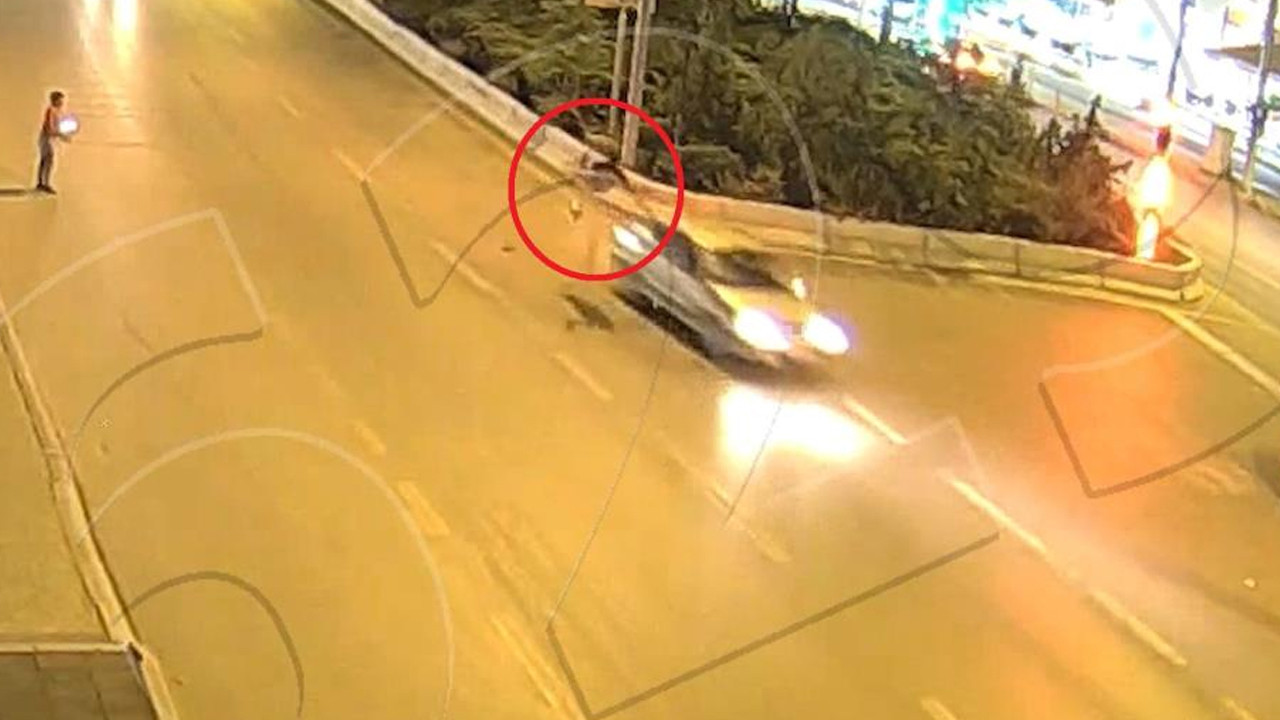 Kırıkkale'de karşıya geçerken otomobilin çarptığı şahıs havaya fırladı!