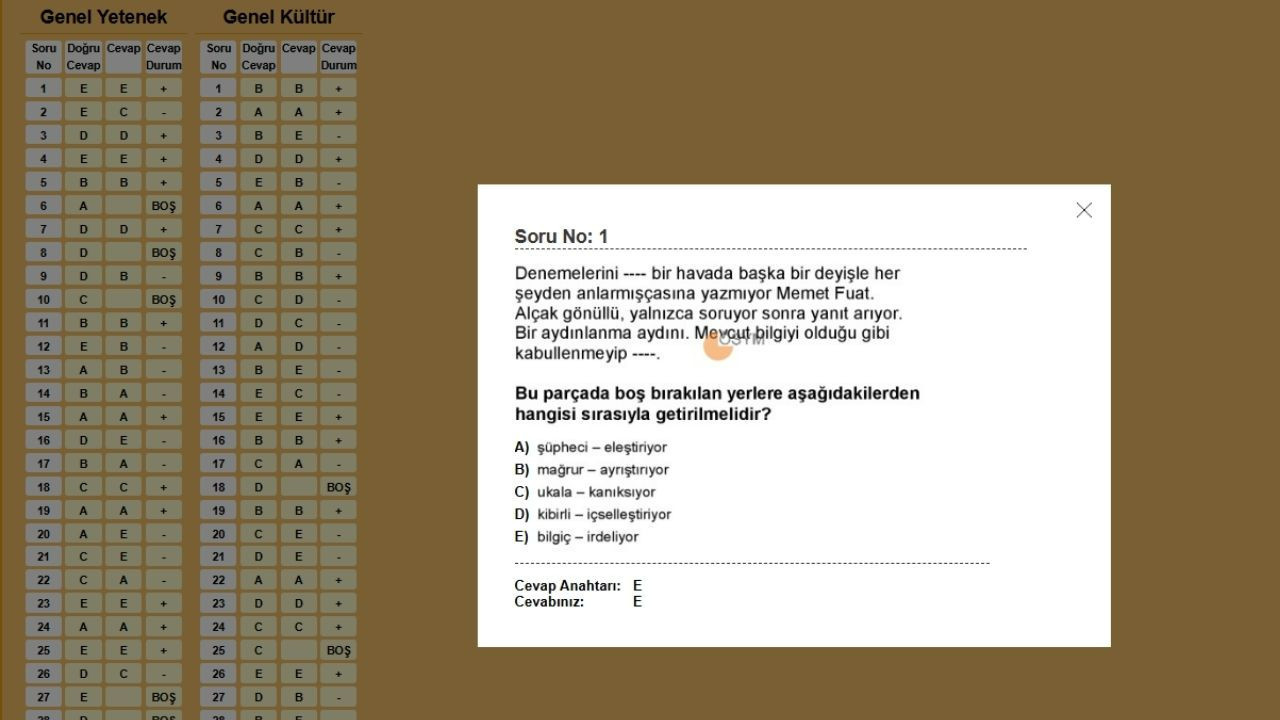 KPSS A Grubu cevap kağıtları 10 gün boyunca erişime açıldı