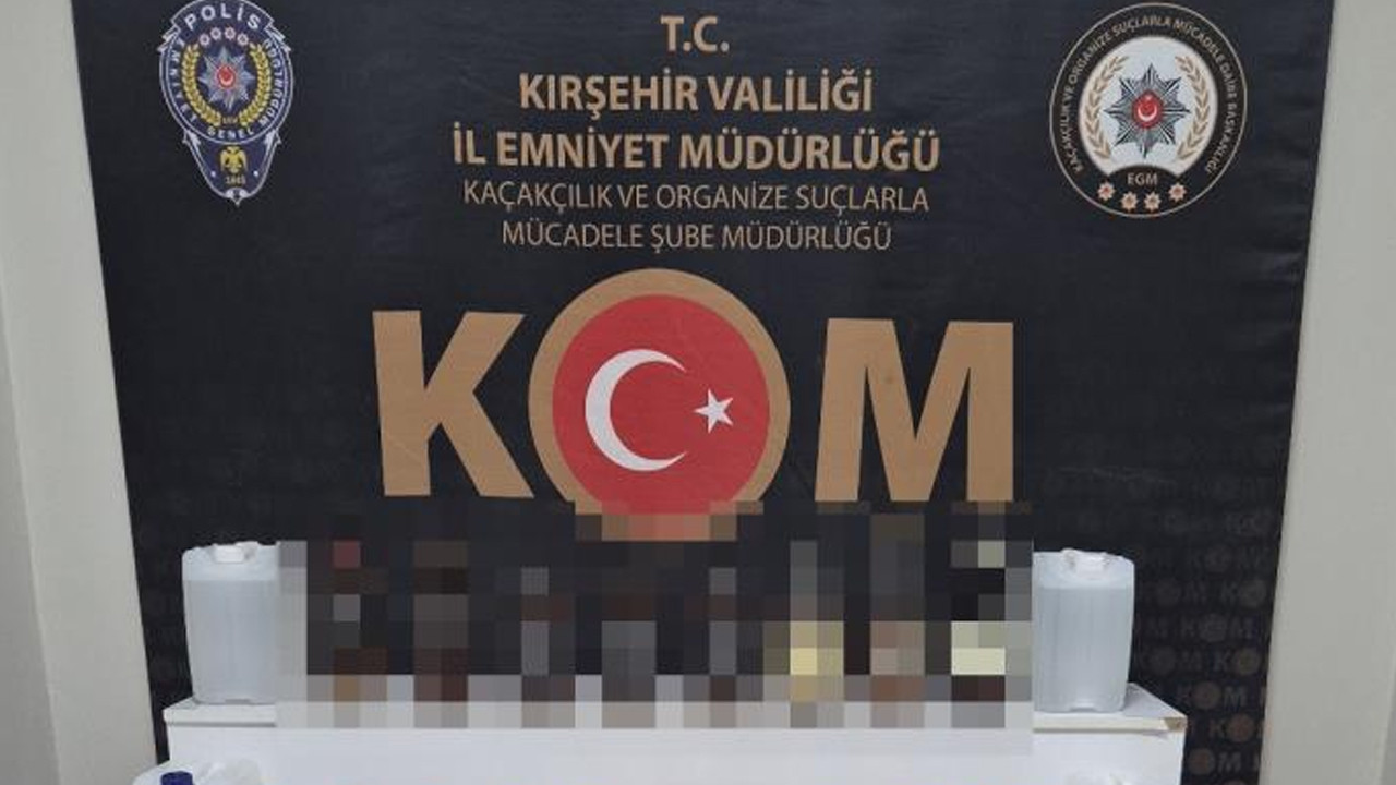 Kırşehir’de sahte içki operasyonu: 1 kişi yakalandı