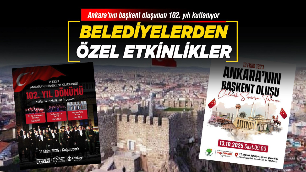 Ankara’nın başkent oluşunun 102. yılı kutlanıyor: Belediyelerden özel etkinlikler