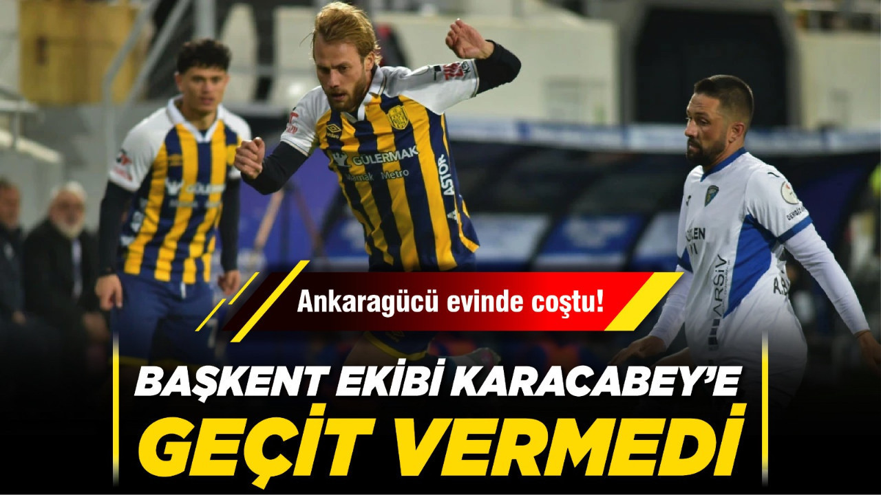 Ankaragücü evinde coştu! Başkent ekibi Karacabey’e geçit vermedi