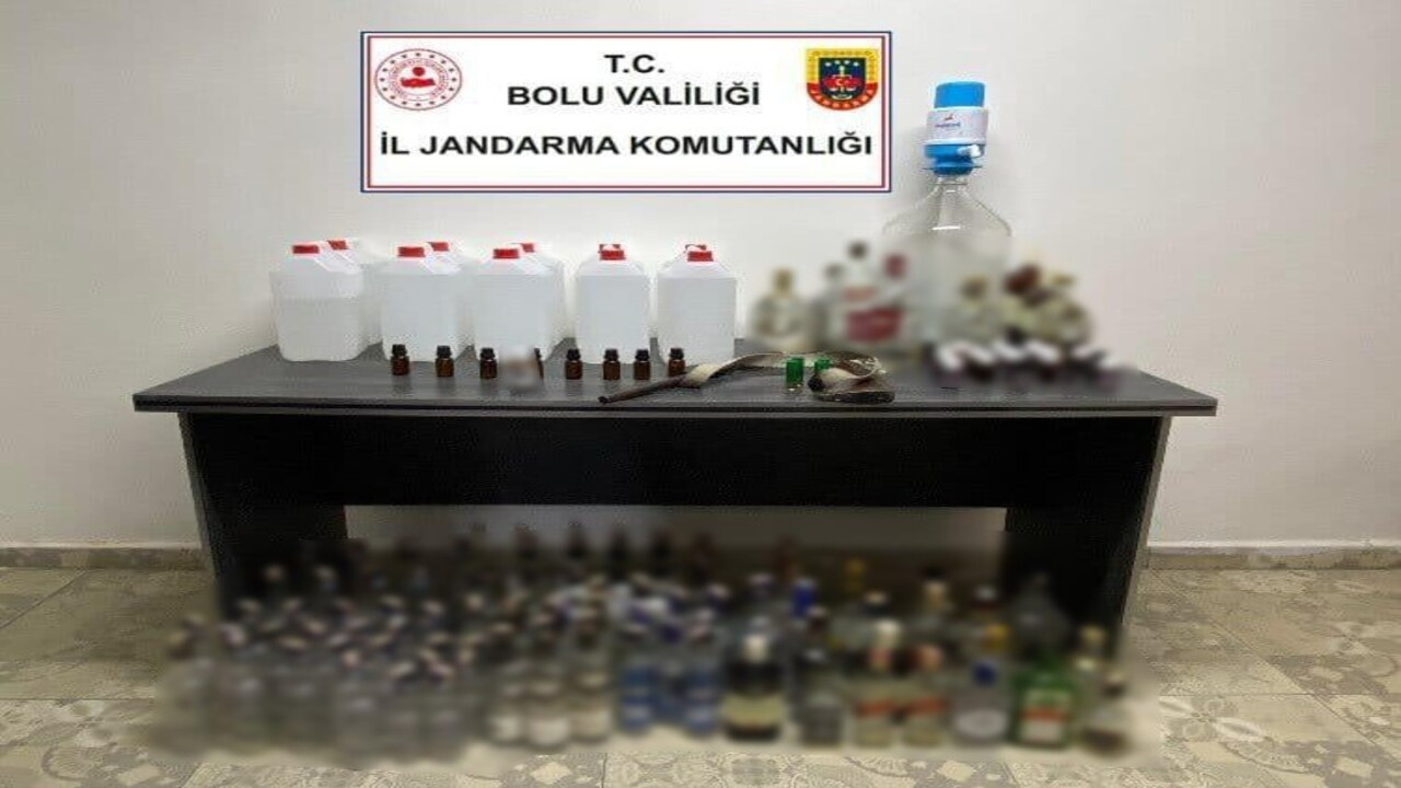 Bolu’da kaçak içki baskını