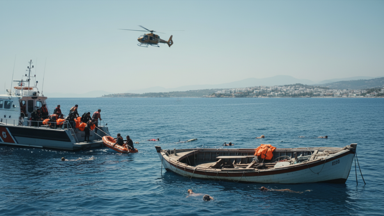 Bodrum açıklarında can pazarı! Göçmen teknesi battı, 14 kişi yaşamını yitirdi
