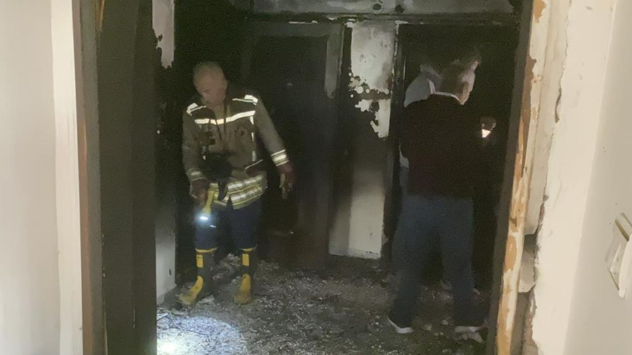 Keçiören'de korkutan yangın! Daire kullanılamaz hale geldi