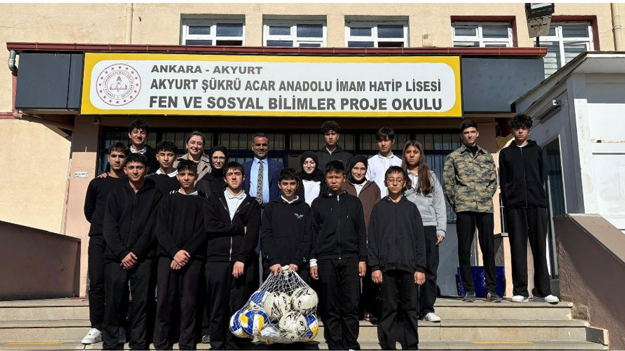 Akyurt’ta spora destek: Okullara yeni spor malzemeleri gönderildi