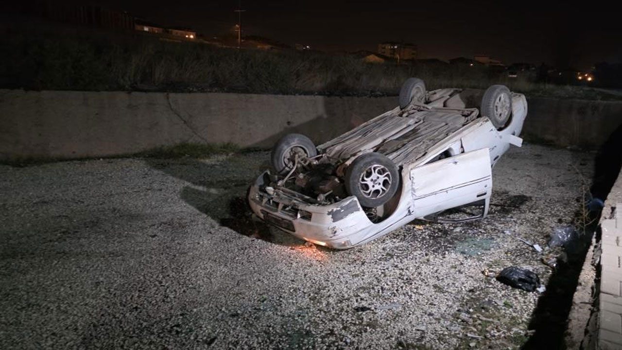 Kırıkkale’de otomobil takla attı!