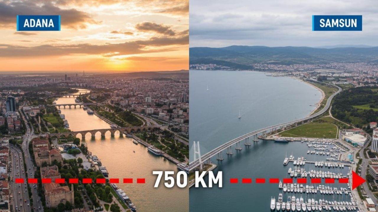 Adana-Samsun arası kaç kilometre? Adana-Samsun arası araba ile kaç saat, uçakla ne kadar sürer?