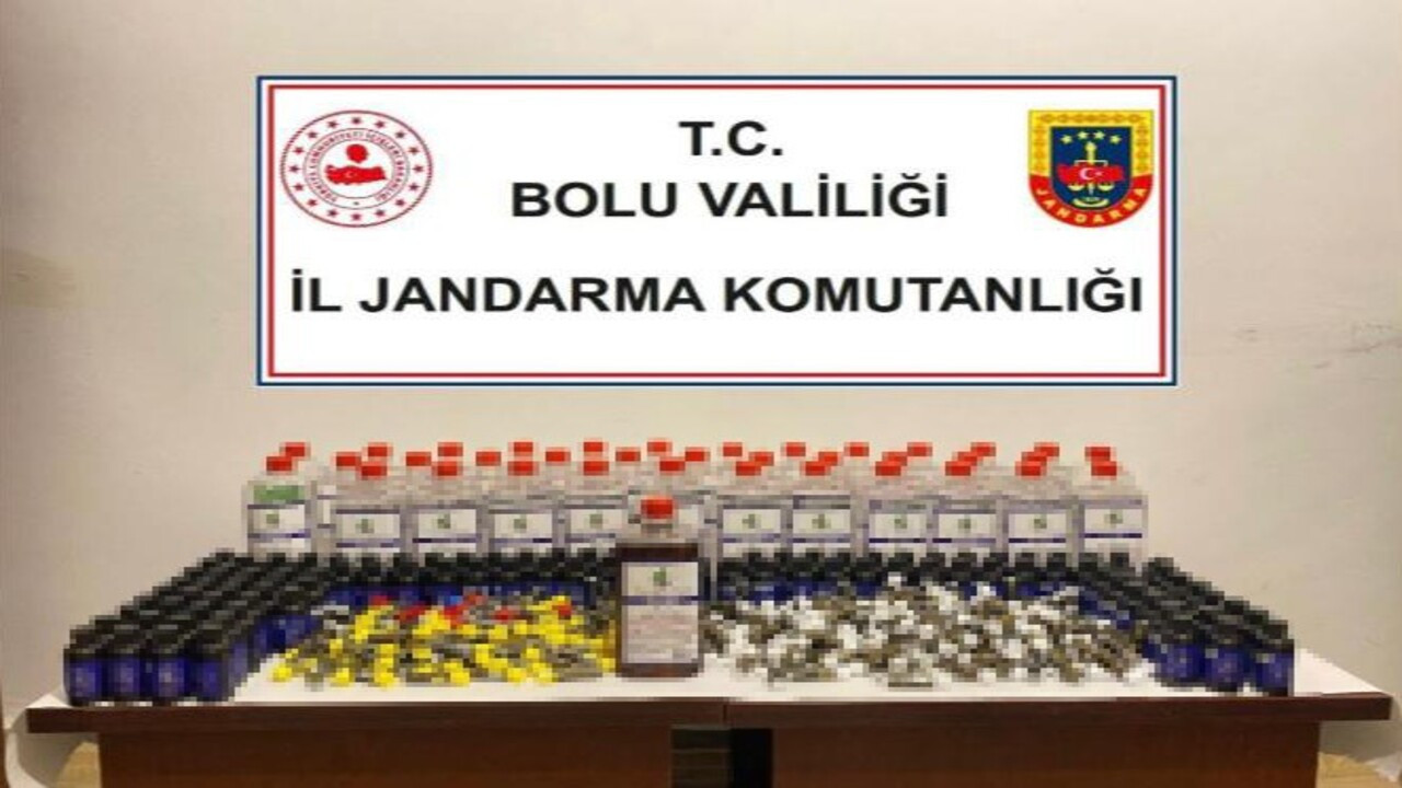 Bolu’da piyasa değeri 42 bin lira olan kaçak içki malzemesine el konuldu