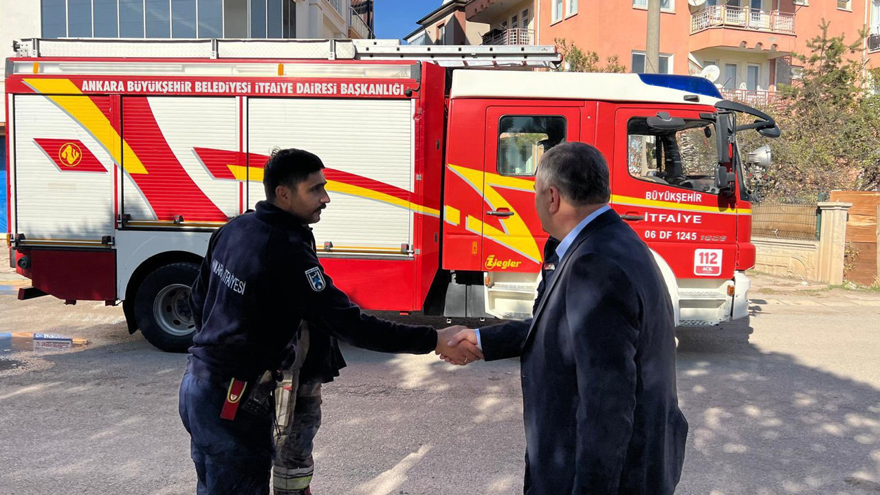 Çubuk'ta yangın çıktı! Başkan Demirbaş olay yerinde!