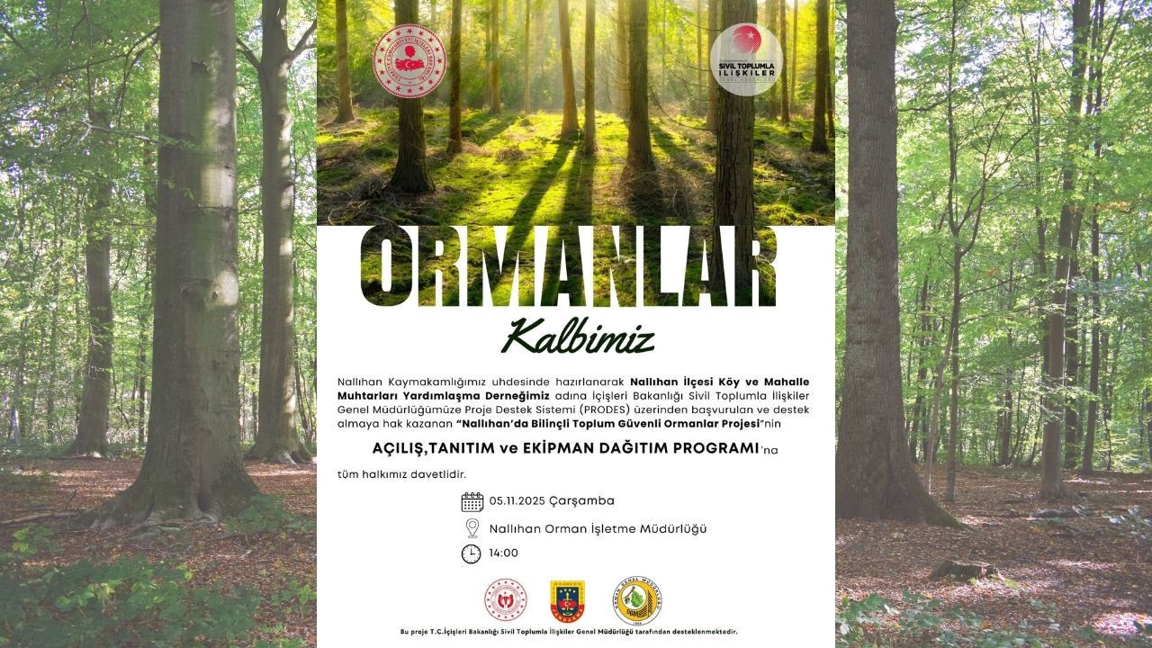 Nallıhan ormanları için kritik proje: "Bilinçli Toplum, Güvenli Ormanlar" başlıyor!