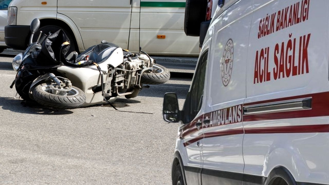 Adeta ölümle dans! Sincan'daki kazada motosiklet sürücüsü kıl payı kurtuldu