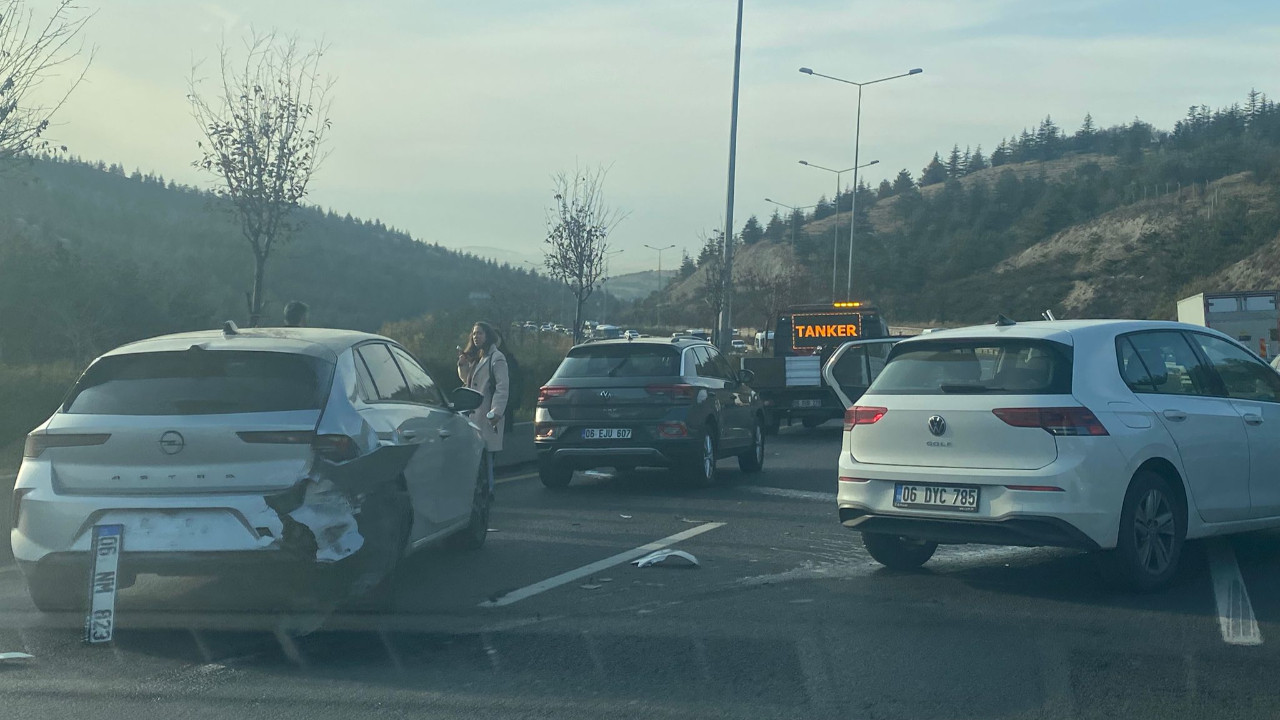 Ankara-Konya Yolu’nda zincirleme kaza: Trafik yoğunluğu oluştu