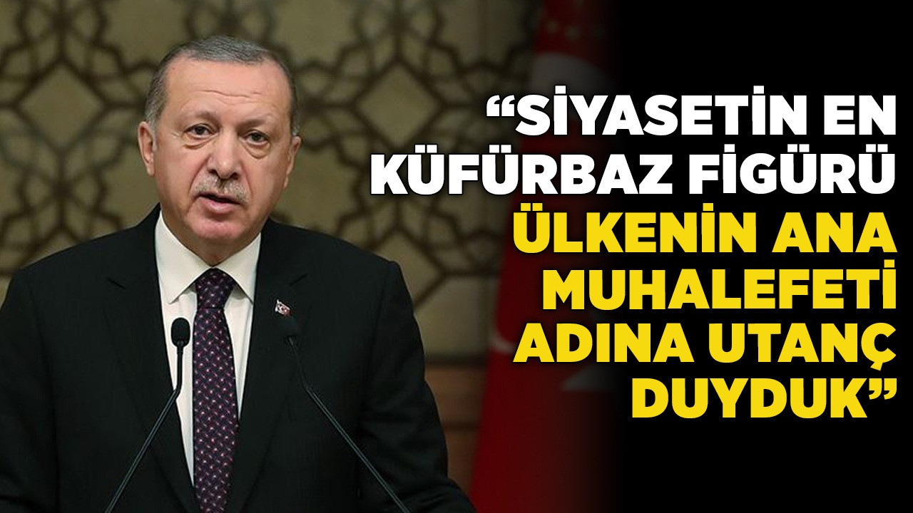 Cumhurbaşkanı Erdoğan'dan önemli açıklamalar! “Siyasetin en küfürbaz figürü, ülkenin ana muhalefeti adına utanç duyduk"