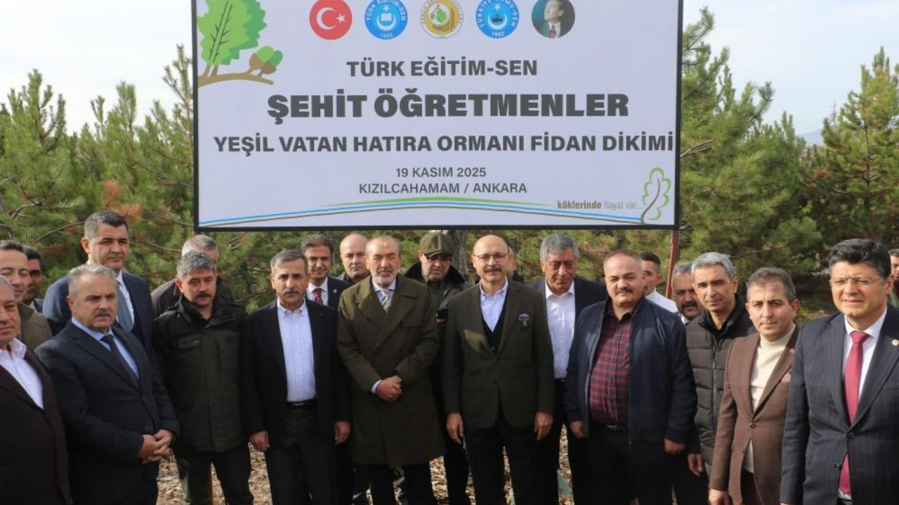 Kızılcahamam’da anlamlı buluşma: 192 şehit öğretmen için 192 fidan!