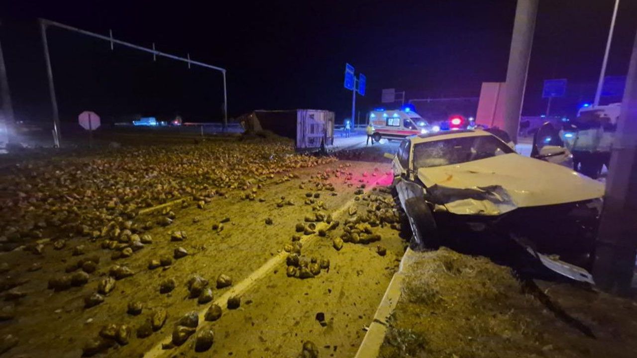 Çorum-Yozgat çevre yolunda korkutan kaza! Kavşakta can pazarı