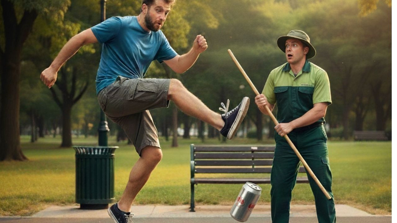 Çubuk Belediyesinden "Anlık çevre karması" dersi: Çöp yerini buldu!