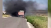Sincan'da korkutan TIR yangını: Ara&ccedil; kullanılamaz hale geldi