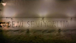 Ankara Gölbaşı’nda karla yazılan ‘Seni Seviyorum’ mesajı temizlendi
