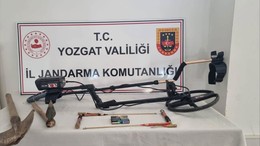 Yozgat'ın Saraykent ilçesinde izinsiz kazı yapan 3 şüpheli yakalandı