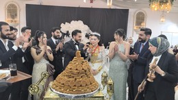 Düğün pastası yerine 21 kat burma tatlı