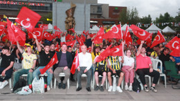 Yenimahalle'de Fenerbahçe Beko'nun THY Avrupa Ligi Dörtlü Final şampiyonluk maçı izlendi