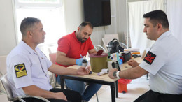 Yozgat’ta Jandarma personelinden Kızılay’a kan bağışı