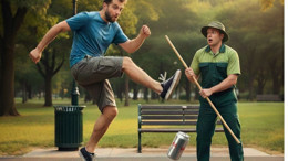 Çubuk Belediyesinden "Anlık çevre karması" dersi: Çöp yerini buldu!