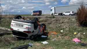 Kırıkkale’de otomobil şarampole uçtu: 4 yaralı