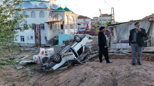 Kırıkkale'de Tofaş takla attı: Sürücü yaralı kurtuldu