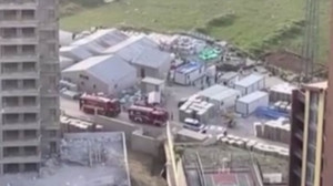 Gölbaşı'nda inşaatta yangın çıktı!