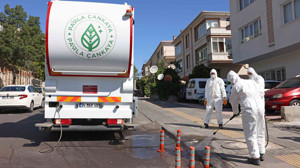 Çankaya Seyran bölgesinde cadde cadde temizlik seferberliği